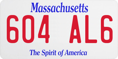 MA license plate 604AL6