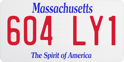 MA license plate 604LY1
