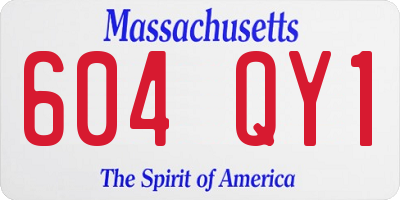 MA license plate 604QY1
