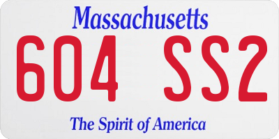 MA license plate 604SS2
