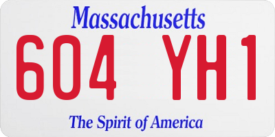 MA license plate 604YH1