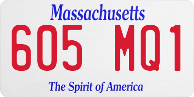 MA license plate 605MQ1