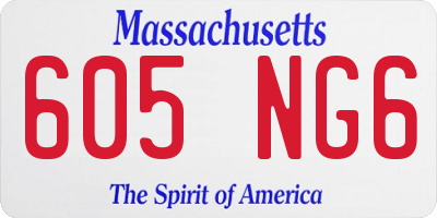 MA license plate 605NG6