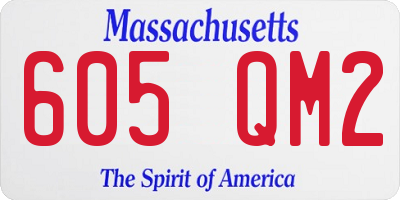 MA license plate 605QM2
