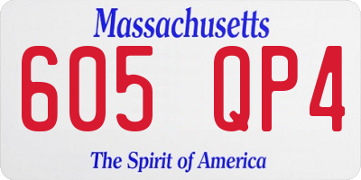 MA license plate 605QP4