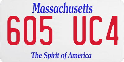 MA license plate 605UC4