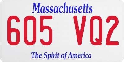 MA license plate 605VQ2