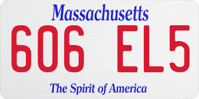 MA license plate 606EL5