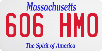 MA license plate 606HM0
