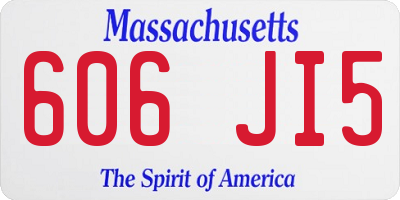 MA license plate 606JI5