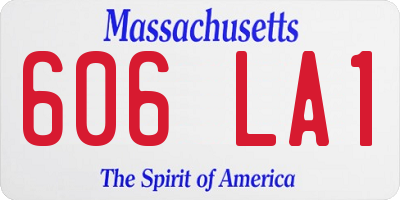 MA license plate 606LA1