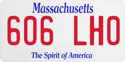 MA license plate 606LH0