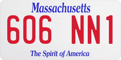 MA license plate 606NN1