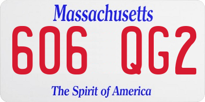 MA license plate 606QG2