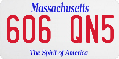 MA license plate 606QN5