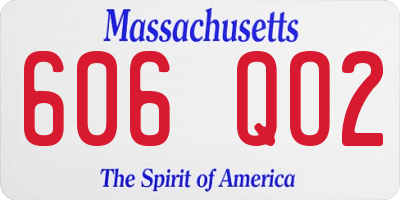 MA license plate 606QO2