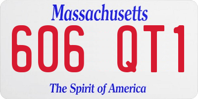 MA license plate 606QT1