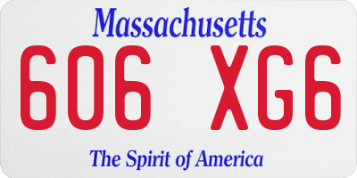 MA license plate 606XG6