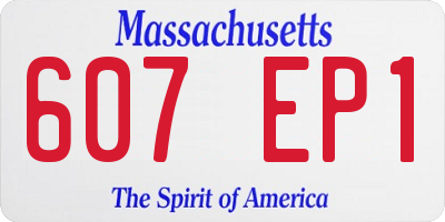 MA license plate 607EP1