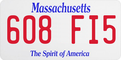 MA license plate 608FI5