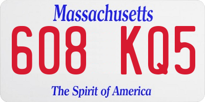 MA license plate 608KQ5