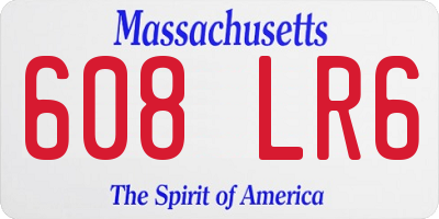 MA license plate 608LR6
