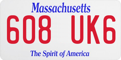 MA license plate 608UK6