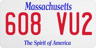 MA license plate 608VU2