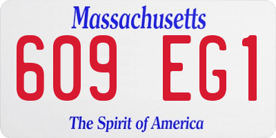MA license plate 609EG1