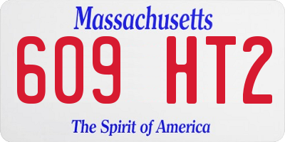 MA license plate 609HT2