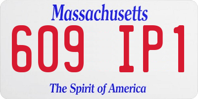 MA license plate 609IP1