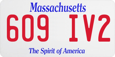 MA license plate 609IV2
