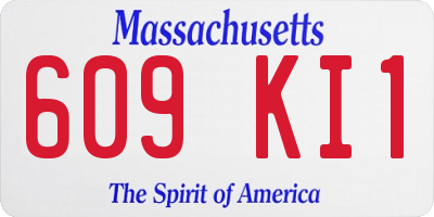 MA license plate 609KI1