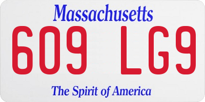 MA license plate 609LG9