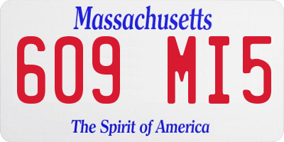 MA license plate 609MI5