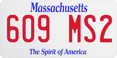 MA license plate 609MS2