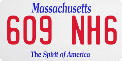 MA license plate 609NH6