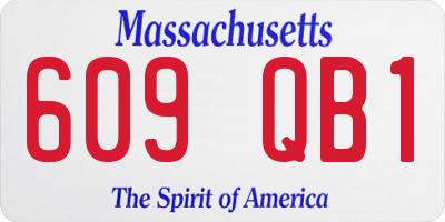 MA license plate 609QB1