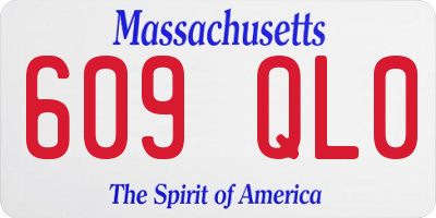 MA license plate 609QL0