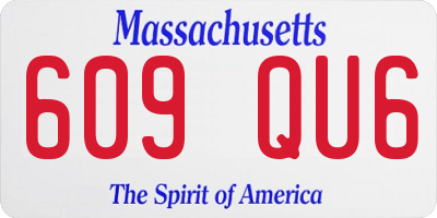 MA license plate 609QU6