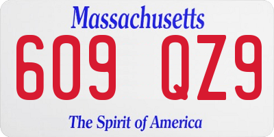 MA license plate 609QZ9