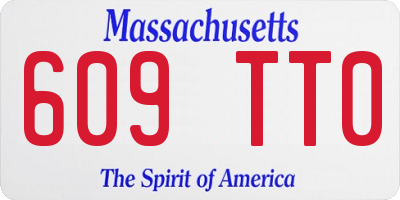 MA license plate 609TT0