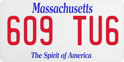 MA license plate 609TU6