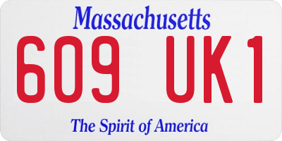 MA license plate 609UK1
