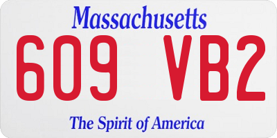 MA license plate 609VB2