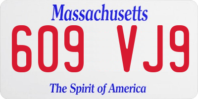MA license plate 609VJ9