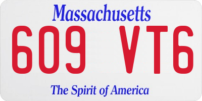MA license plate 609VT6