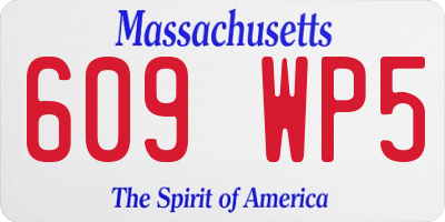 MA license plate 609WP5