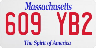 MA license plate 609YB2