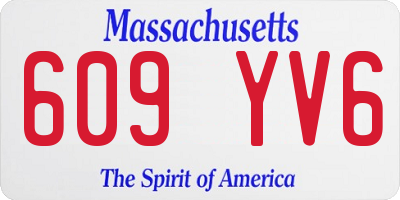 MA license plate 609YV6